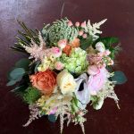 pinky peachy bridal bouquet