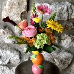 Stacked Citrus vase bouquet