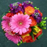 bright gerbera daisy bridal bouquet