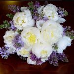 peony and lilac bridal bouquet