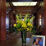 yellow entryway vase