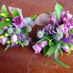purple anthropologie style corsages