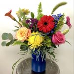 Bright Blue Kendall Vase Bouquet