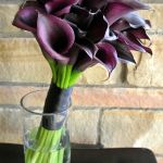 purple mini calla lily bridal bouquet